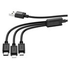 Кабель Hoco X74 3 в 1 для iPhone Micro Type-C чорний