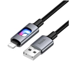 Кабель Hoco U144 Lightning 1.2м 2.4A чорний для iPhone із захистом від перегинів