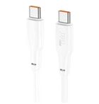 Кабель Hoco X93 Type-C 100W швидка зарядка 1м пластикова оплетка білий