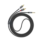 Кабель Hoco UPA10 RCA 3.5mm Пластикова оплетка Сірий 1.5м