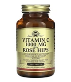 Вітамін C з шиповником, Solgar, Vitamin CW/Rose Hip 1000 mg - 100 таблеток (SOL-02400)