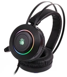 Навушники з мікрофоном A4-Tech G521 Bloody (Black) ігрові з мікрофоном, Hi Fi, 7.1 віртуальний звук, підсвічування 7 кольорів, USB