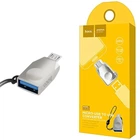 Перехідник OTG USB-MicroUSB Hoco UA10 grey