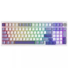 Бездротова клавіатура Proove Gaming Slicker White-purple ENG + UA, 4000mAh, Hot-Swap, RGB, 2.4GHz/Bluetooth/USB