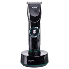 Профессиональная аккумуляторная машинка для стрижки VGR V-256 Professional с индикатором заряда, подставкой для заряки и 6 насадками 1,5-12 мм
