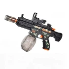 игрушечный электрический водный пистолет для детей автомат M416 на аккумуляторе с подсветкой игрушечный черный (JDT-0849221)