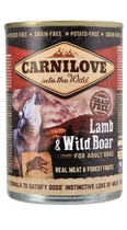 Влажный корм для собак Carnilove Dog k с ягненком и кабаном