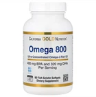 Омега-3, California Gold Nutrition, омега-800, форма тригліцеридів KD-Pur, 1000 мг, 90 капсул