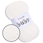 Пряжа YarnArt Baby, Белый №501 100% акриловая детская нитка для игрушек, пинеток, пледов, одежды, вязания спицами и крючком