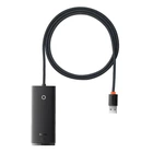 USB-хаб Baseus Lite Series USB to 4xUSB 3.0 5 Гбит/с 1m Black (WKQX030101)