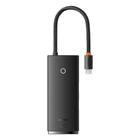 USB-хаб Baseus Lite Series 6-in-1 USB-C to 2xUSB 3.0 + HDMI + SD/TF + PD Port Black (WKQX050101)