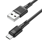 Кабель HOCO X83 USB to Micro 2. 4A, 1m, PVC, PVC connectors, чорний