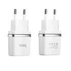 Блок питания - сетевой адаптер 2 порта Hoco C12 2USB белый