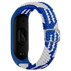 Ремінець для Xiaomi Mi Band 3/4/5/6/7 Elastic Adjustment Blue/White
