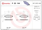 Гальмівні колодки дискові передні Brembo (P23144)