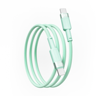 Кабель USB Ridea RC-CP43 ColorPro Type-C to Type-C 60W 1.2m Зелений