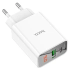 Мережевий зарядний пристрій Hoco C100A PD20W / QC3.0 digital display, White
