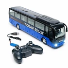 Радиоуправляемый автобус 38 см синий Tour Bus 2.4GHz с аккумулятором 3.7V, свет фар, 3+