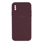 Чохол Silicone Case Square Full Camera для iPhone Xs Max 42.Maroon