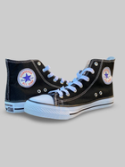 Кеди для дівчаток високі з вишивкою Converse чорні 36