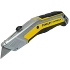 Ніж STANLEY "FATMAX EXO RETRACTABLE KNIFE" з висувним трапецеподібним лезом, L= 190мм, з магнітним утримувачем леза та вбудованим