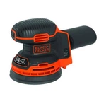 Шліфмашина ексцентрикова BLACK+DECKER, 18 В Li-Ion, 12000 об/хв, 125 мм, амплітуда 1.3 мм, вага 0.9 кг, без акумулятора та