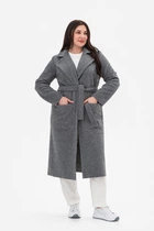 Пальто ELEN сірого кольору 3XL (3044039)
