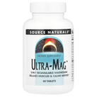 Магній (ультра), Ultra-Mag, Source Naturals, 60 таблеток (SNS-00802)