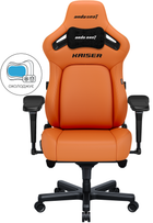 Крісло для геймерів ігрове Anda Seat Kaiser 4 Size XL до 180 кг Orange Premium PVC з чотирирівневою поперековою підтримкою (AD12YDDC-XLL-20-O-PV/C)