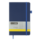 Блокнот BUROMAX 125*195мм 96арк. ETALON 291160-02 штучна шкіра, синій (клітинка) /BM.291160-02/