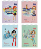 Блокнот ZiBi KIDS Line А6 на гориз. спір. 40арк. TRAVEL GIRLS 12136 (20) /ZB.12136/