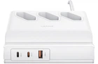 Мережевий фільтр USAMS US-CC160 3 розетки / 1 x USB, 2 x Type-C 65W 2м White (CC160TC01)