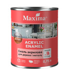 Эмаль акриловая Maxima для дерева и металла 0,75л пепельный шелковисто-матовая
