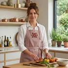 Фартук для кухни IDEIA с вышивкой и карманом, з защитой от пятен, хлопок, для женщин и мужчин