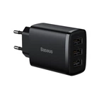 Сетевое зарядное устройство Baseus Compact 17W 3xUSB-A Black (CCXJ020101)