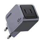 Сетевое зарядное устройство Ugreen Nexode Pro 45W 2x USB-C Grey (6941876230082)