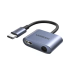 Адаптер Ugreen Audio Adapter USB Type-C to USB Type-C PD QC with Mini Jack 3.5mm Gray (UGR1278GRY)