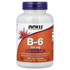 Ввітамін B6 Vitamin B6 NOW Foods 100 мг 250 вегетаріанських капсул