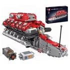 Конструктор двигатель и коробка итальянский суперкар V12 3472 деталей Mould King Mking Engine 10169