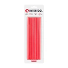 Комплект клейових стрижнів червоних, 11,2×200 мм, 12 шт. INTERTOOL (RT-1042)