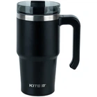 Термокружка з ручкою Kite K24-1207-1, 600 мл, чорна