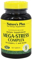 Комплекс Nature's Plus Mega-Stress для борьбы со стрессом и поддержки энергии 60 таблеток (97467012608)