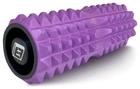 Масажний ролик EasyFit Grid Roller 33 см v.1.2 із заглушками з обох сторін (фіолетовий) (фіолетовий)