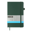 Книга записна Buromax Etalon 125*195мм 96 аркушів у крапку обкладинка штучна шкіра Зелена (BM.291360-04)