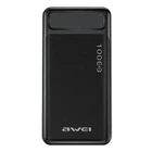 УМБ AWEI P5K 10000mAh 2xUSB Li-Pol 5V/2.1A Black (6954284094009)