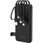 УМБ Dudao K11 10000mAh 10W with Build-in Cables Black (6977196681853)