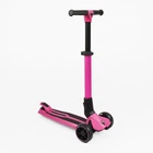 Самокат триколісний Best Scooter Lamborghini L1-5 колеса PU зі світлом. Pink and Black (190169)