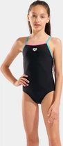 Купальник слитный для девушек Arena SWIMSUIT LIGHT DROP SOLID черный 116 см