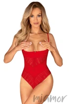 Боді еротичне з інтимними вирізами Obsessive Ingridia XS/S Червоне