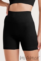 Шорты короткие в рубчик с эффектом пуш-ап GIULIA SHORTS RIB SHAPE S/M Черные